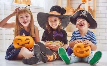 surf city dentist | kids celebrating Halloween