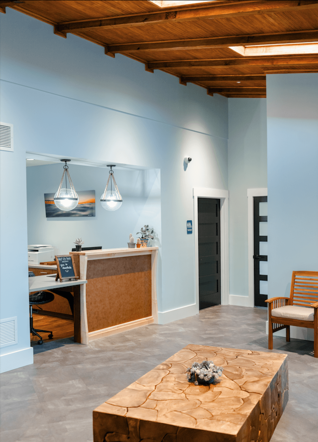 Tranquil reception area at Surf City Dental | Dentist Surf City